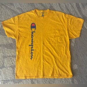 Champion T-shirt, Authentic Athleticwear, size 2XL, yellow, short sleeve, men's.